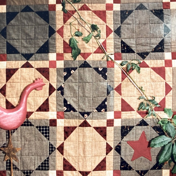 Quilt Pattern - Country Threads Wild Rice 45” x 57” Easy Primitive Style Design - Picture 1 of 6